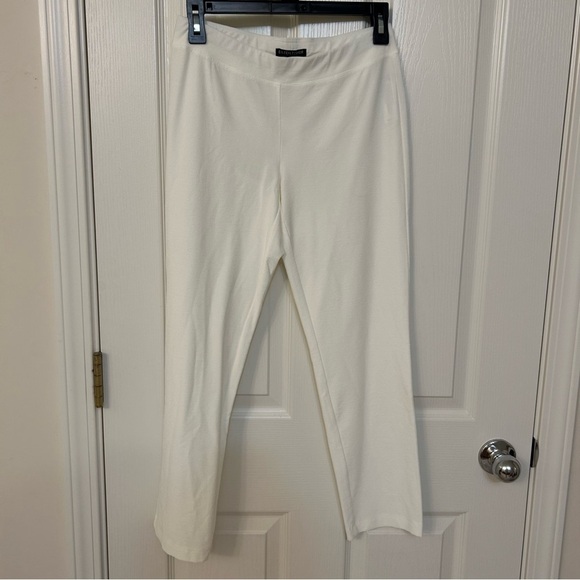 Eileen Fisher Washable Stretch Crepe Slim Ankle Pants in White Size PP - Picture 3 of 6